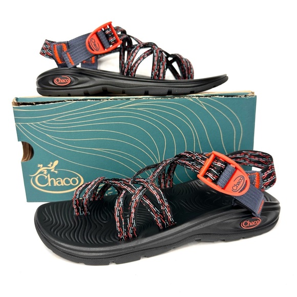 Chaco Shoes - NWT Chaco ZVOLV X2 orange red gray comfort strappy crisscross toe loop 8 women’s
